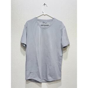 Bylt Grey Drop Cut T Shirt Grey V Neck
